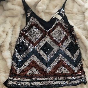 Beaded sequin cami top! Size XS H&M